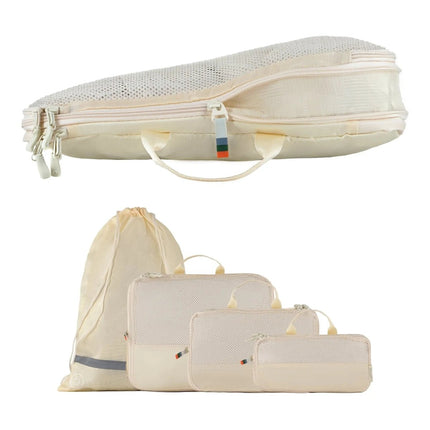 SEO. Compression Packing Cubes | 4pcs Set - Sand Beige Linkreich