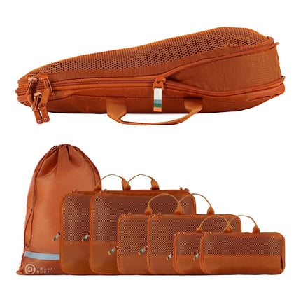 SEO. Compression Packing Cubes | 7pcs Set - Burnt Orange Linkreich