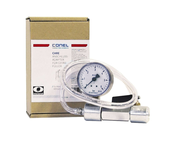 CONEL CARE Anschlussadapter für Gefäßfüller mit Ventilhahn, Manometer & Ventil (Installation & Wartung) kaufen bei Linkreich – Jetzt entdecken!