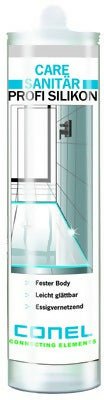 CONEL CARE Profi - Sanitär - Silikon, transparent – 310 ml Kartusche, hochglänzend, schimmelbeständig Silber Grau (Silikone & Sanitärdichtstoffe) kaufen bei Linkreich – Jetzt entdecken!