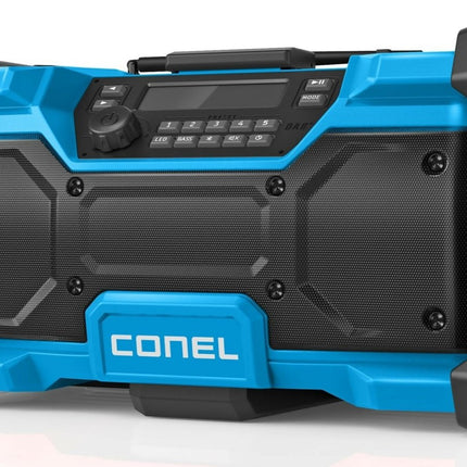 CONEL Digitales Akku - /Netz Baustellen - Radio – DAB+FM, Bass - Boost, USB - Anschluss (Unterhaltungselektronik) kaufen bei Linkreich – Jetzt entdecken!