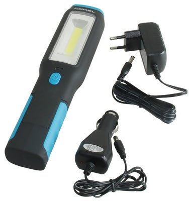 CONEL LED - Arbeitsleuchte, 210 lm – 3,7 V Li - Ionen, 3 m Kabel, 180° Handgriff, Magnet - Aufhängung, inkl. Netzteil & Kfz - Adapter (LED - Akku - Arbeitsleuchte mit Magnet) kaufen bei Linkreich – Jetzt entdecken!