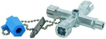 CONEL Universalschlüssel „Doublehead Key“ – 3 Schließköpfe mit Doppelfunktion, Zinkdruckguss, Heizungsentlüftung in Mittelnabe (Universal Spezialschlüssel) kaufen bei Linkreich – Jetzt entdecken!