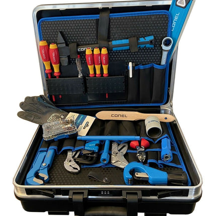 CONEL Werkzeugkoffer ABS 24 - tlg. – Profi - Set für Sanitär - , Heizungs - und Klimatechnik (Werkzeugkoffer) kaufen bei Linkreich – Jetzt entdecken!
