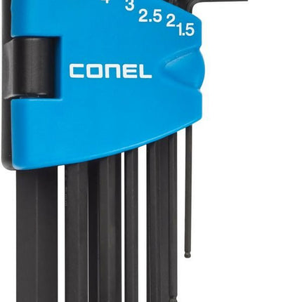 CONEL Winkelschraubendreher - Satz 9 - tlg. – Sechskant 1,5–10 mm, lange Ausführung (Sechskantschlüssel & Inbusschlüssel) kaufen bei Linkreich – Jetzt entdecken!