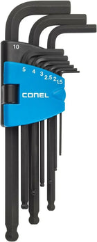 CONEL Winkelschraubendreher-Satz 9-tlg. – Sechskant 1,5–10 mm, lange Ausführung