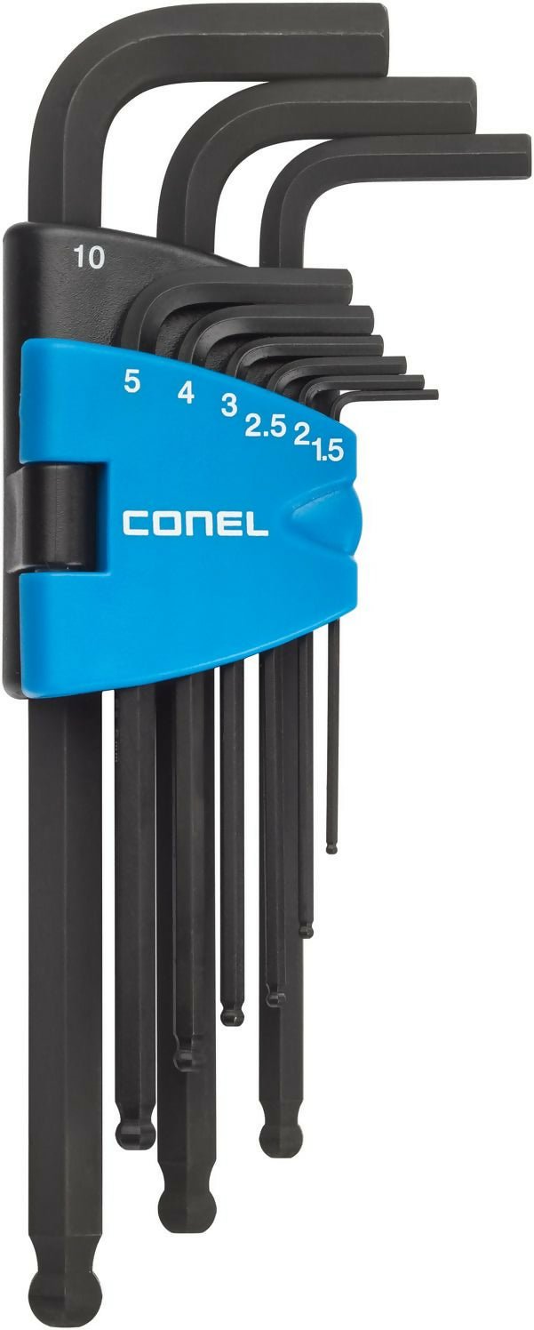 CONEL Winkelschraubendreher - Satz 9 - tlg. – Sechskant 1,5–10 mm, lange Ausführung (Sechskantschlüssel & Inbusschlüssel) kaufen bei Linkreich – Jetzt entdecken!