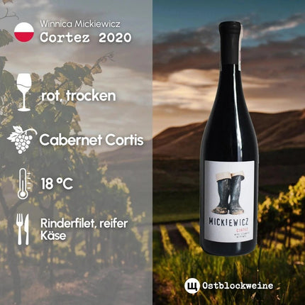 SEO. Cortez 2022 - Rotwein trocken aus Polen - Winnica Mickiewicz - Linkreich