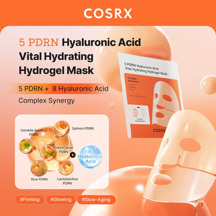 COSRX 5 PDRN Hyaluronic Acid Vital Hydrating Hydrogel Mask 3er Pack