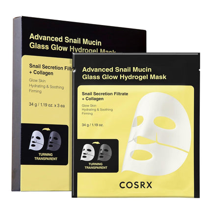 COSRX Advanced Snail Mucin Glass Glow Hydrogel Mask 3St. - Gesichtsmaske