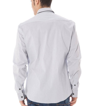 SEO. Costume National Herren Langarm-Hemd Rosa – Italienischer Kragen & Premium-Qualität - Hellblau Linkreich