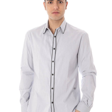 SEO. Costume National Herren Langarm-Hemd Rosa – Italienischer Kragen & Premium-Qualität - Hellblau Linkreich