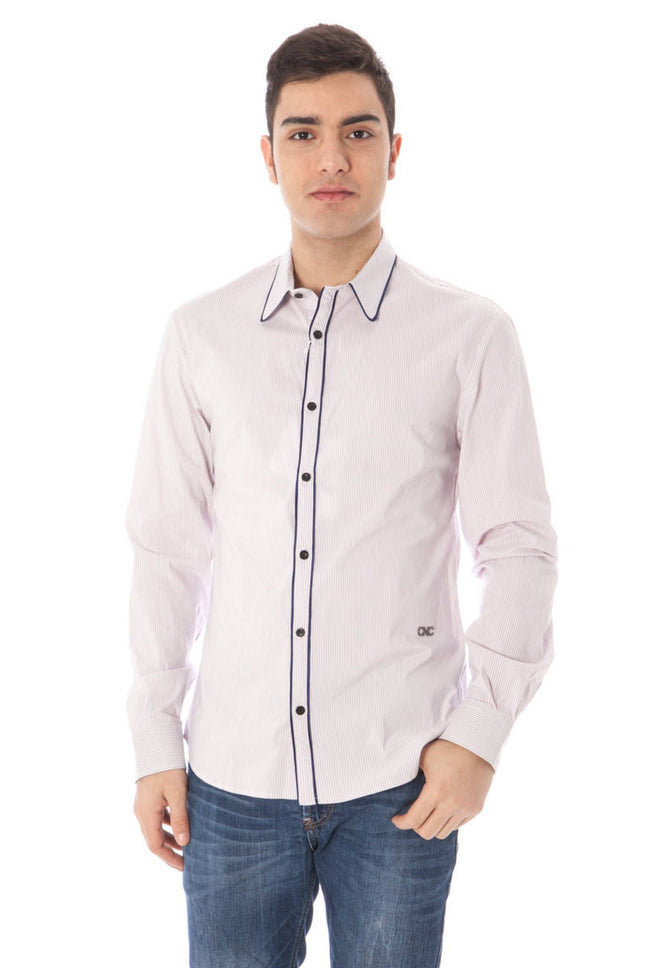 Costume National Herren Langarm-Hemd Rosa – Italienischer Kragen & Premium-Qualität
