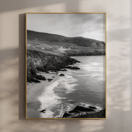 Coumeenoole Beach Black & White Print – Dingle Peninsula Ireland Art