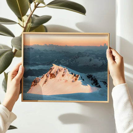 Monte Bianco di Courmayeur Sunrise - Mountain Wall Art