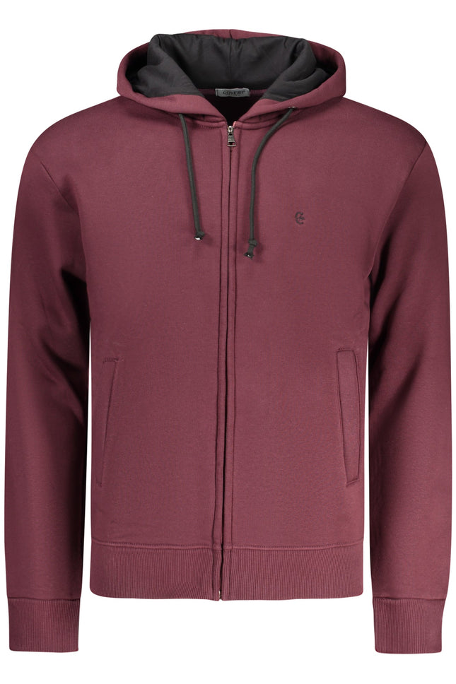 COVERI MOVING Herren-Sweatshirt mit Reißverschluss – Roter Hoodie für Herbst/Winter