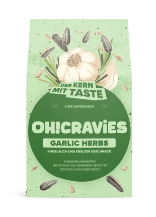 Cravies Sonnenblumenkerne – Knusprige Snacks in 6 leckeren Sorten - SMOKEY BBQ Linkreich