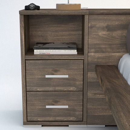 SEO. CREATO Massivholz Nachttisch - Light - Wenge Linkreich