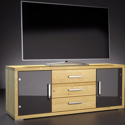 SEO. CREATO TV - Sideboard/Longboard Massivholz Kommode - Natur Linkreich