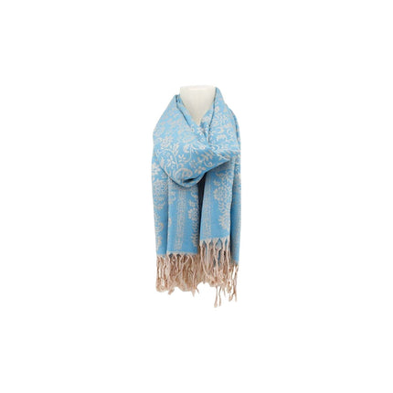 Damen Brokat Schal / Paisley Muster: Fransenschal seidig weich 175x70cm