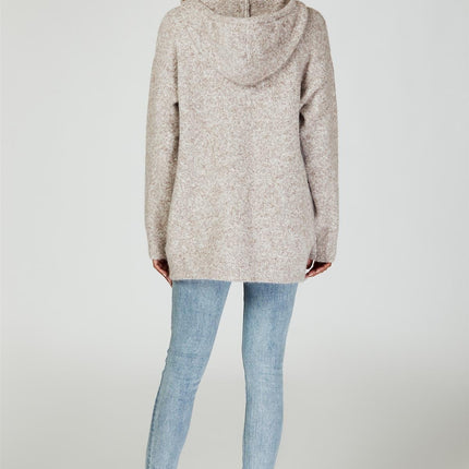 Knit Hoodie In Beige