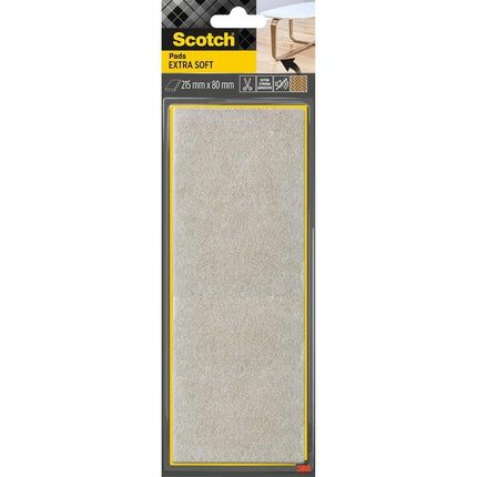 Scotch® Extra weiche Filzpads, selbsthaftend, beige