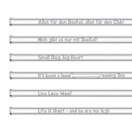 Dackel Glasstrohhalme 6 lustige Dackel Sprüche für alle Hundeliebhaber (Glastrinkhalme) kaufen bei Linkreich – Jetzt entdecken!