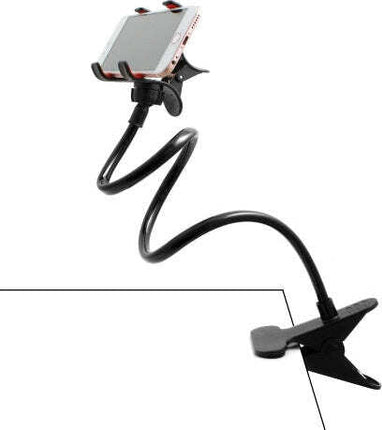 SYSTEM-S Universal Halter flexibler Tisch Bett Schwanenhals Haltearm Halterung für Smartphone Handy