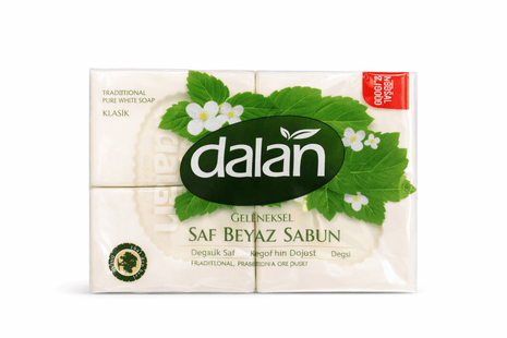 Dalan Sultan Hamamseife 4 x 125g – Traditionelle Türkische Kernseife mit Zitrusduft - Linkreich