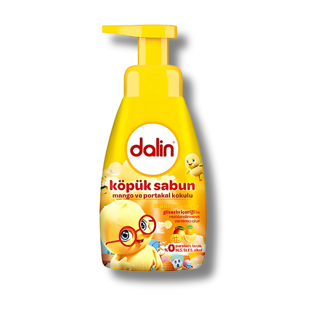 Dalin Schaumseife für Kinderhände Mango & Orange 200 ml – hypoallergen, mit Glycerin