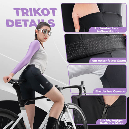 Damen Langarm - Radtrikot Fahrrad Jersey für MTB & Rennrad (Fahrradtrikot) kaufen bei Linkreich – Jetzt entdecken!