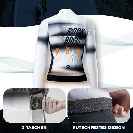 Damen Langarm - Radtrikot Schnell Trocknend Atmungsaktiv (Fahrradtrikot) kaufen bei Linkreich – Jetzt entdecken!