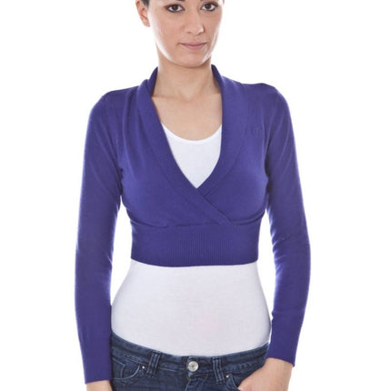 SEO. DATCH Shrug Damen – Langes Strickjacken - Oberteil in Lila für Herbst/Winter - Violett Linkreich