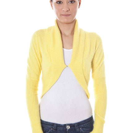DATCH Shrug Damen – Langes Strickjäckchen in Lila mit Knopfverschluss für Herbst/Winter