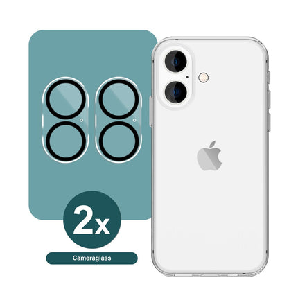 NALIA 2x Kamera Schutzglas für iPhone 16 Plus, Klarer Linsenschutz für Rückkamera, Transparenter Kameraschutz Kameraglas