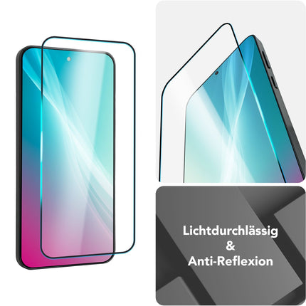 NALIA ArmorGlassX für Google Pixel 9 Pro XL Glas, Set 2x Schutzglas [9H], Kristallklares Hartglas mit schwarzem Rahmen, Reaktionsschnell, Anti-Kratz, Einfache Montage, Blasenfrei