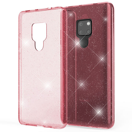 NALIA Glitter Hülle kompatibel mit Huawei Mate20, Glitzer Silikon Case Cover