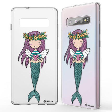 NALIA Handy Hülle für Samsung Galaxy S10, Slim Silikon Hülle Motiv Case Cover