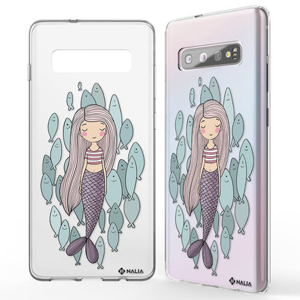 NALIA Handy Hülle für Samsung Galaxy S10, Slim Silikon Hülle Motiv Case Cover