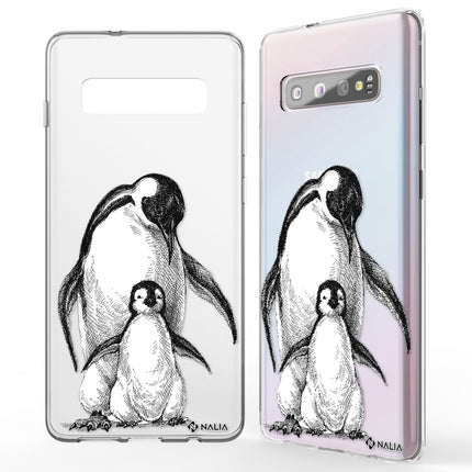 NALIA Handy Hülle für Samsung Galaxy S10, Slim Silikon Hülle Motiv Case Cover