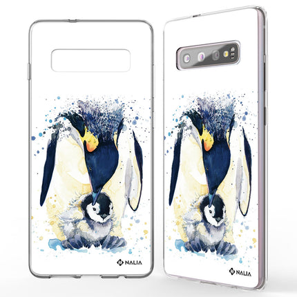 NALIA Handy Hülle für Samsung Galaxy S10, Slim Silikon Hülle Motiv Case Cover