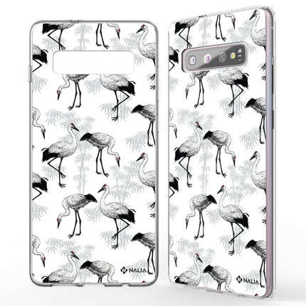 NALIA Handy Hülle für Samsung Galaxy S10, Slim Silikon Hülle Motiv Case Cover