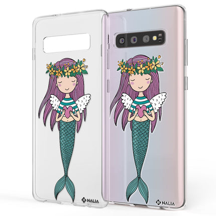 NALIA Handy Hülle für Samsung Galaxy S10, Slim Silikon Hülle Motiv Case Cover