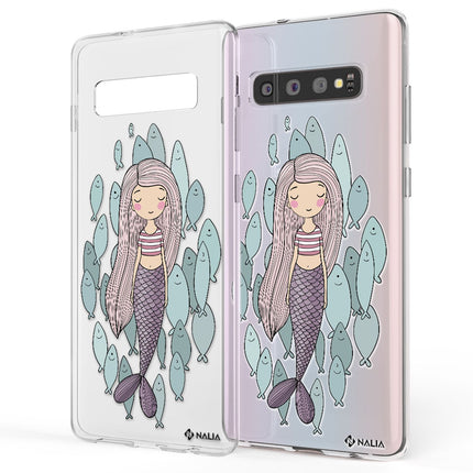 NALIA Handy Hülle für Samsung Galaxy S10, Slim Silikon Hülle Motiv Case Cover