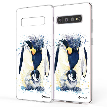 NALIA Handy Hülle für Samsung Galaxy S10, Slim Silikon Hülle Motiv Case Cover