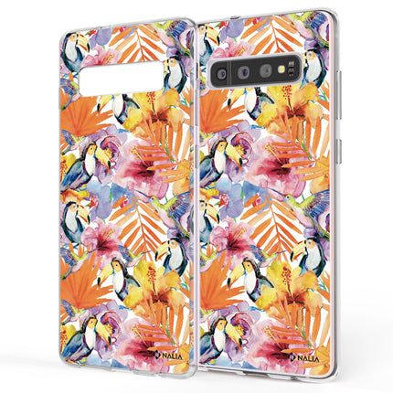 NALIA Handy Hülle für Samsung Galaxy S10, Slim Silikon Hülle Motiv Case Cover