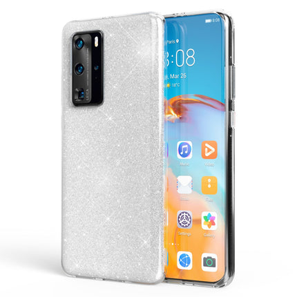 NALIA Glitzer Handyhülle für Huawei P40 Pro, Glitzer Handy Hülle Cover Schutz Tasche