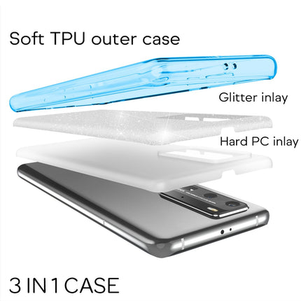 NALIA Glitzer Handyhülle für Huawei P40 Pro, Glitzer Handy Hülle Cover Schutz Tasche