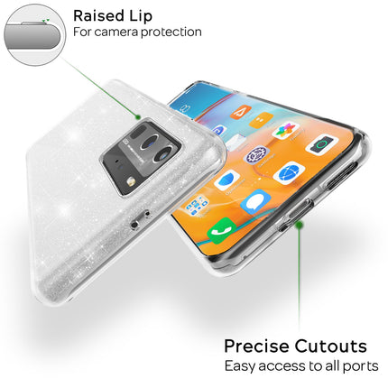 NALIA Glitzer Handyhülle für Huawei P40 Pro, Glitzer Handy Hülle Cover Schutz Tasche