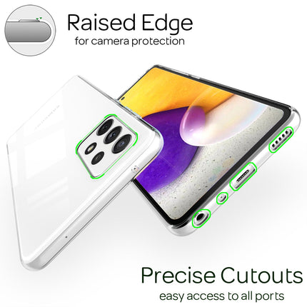 NALIA Samsung Galaxy A72 - Klare Handy Hülle Clear Case Durchsichtig Cover Etui